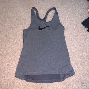 Gray Nike fitted tank